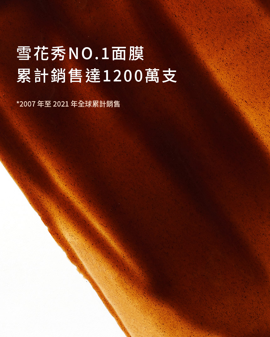 雪花秀NO.1面膜 累計銷售達1200萬支 2007 年至 2021 年全球累計銷售 