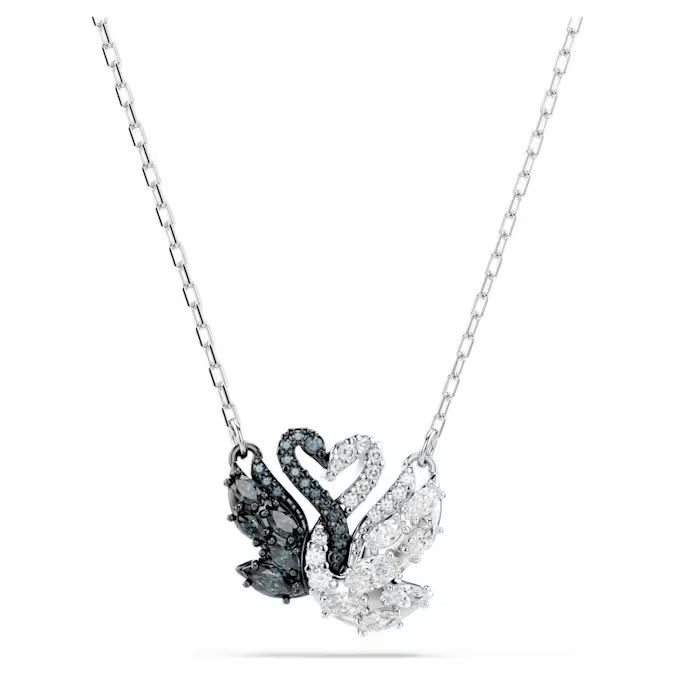 swan-鏈墜--天鵝--黑色--多種金屬潤飾-swarovski-5705721