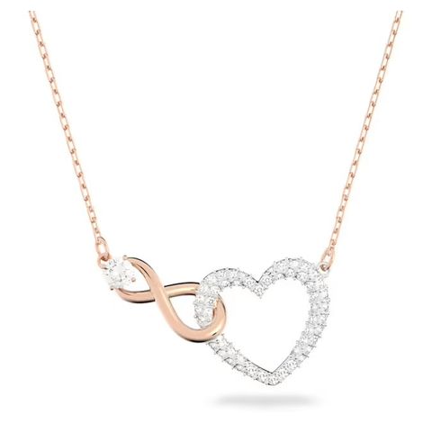 swarovski-infinity-項鏈--無限符號和心形--白色--多種金屬潤飾-swarovski-5518865