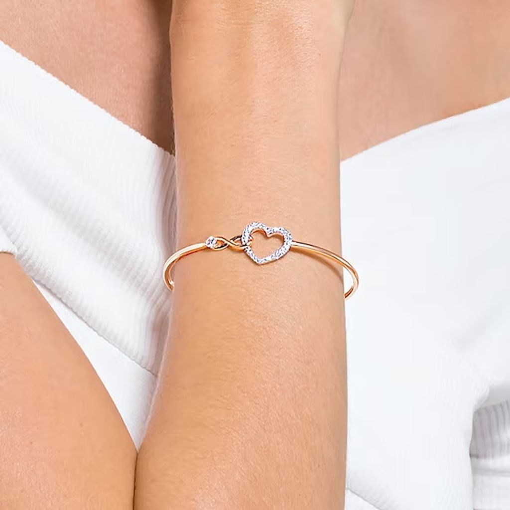 swarovski-infinity-手鐲--無限符號和心形--白色--多種金屬潤飾-swarovski-5518869 (1)