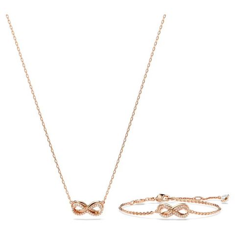hyperbola-套裝--infinity--白色--鍍玫瑰金色調-swarovski-5682483