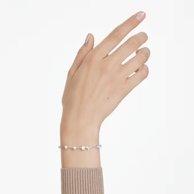 constella-tennis-手鏈--水晶珍珠，圓形切割--白色--鍍白金色-swarovski-5707511 (1)