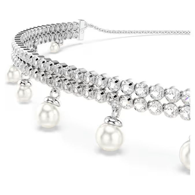 ariana-grande-x-swarovski-頸鍊--水晶珍珠--圓形切割--白色--鍍白金色-swarovski-5720865 (1)