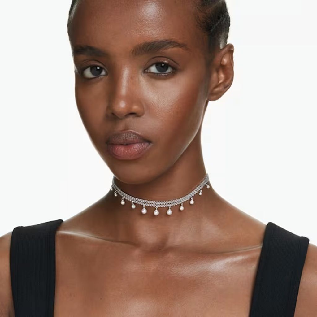 ariana-grande-x-swarovski-頸鍊--水晶珍珠--圓形切割--白色--鍍白金色-swarovski-5720865 (3)