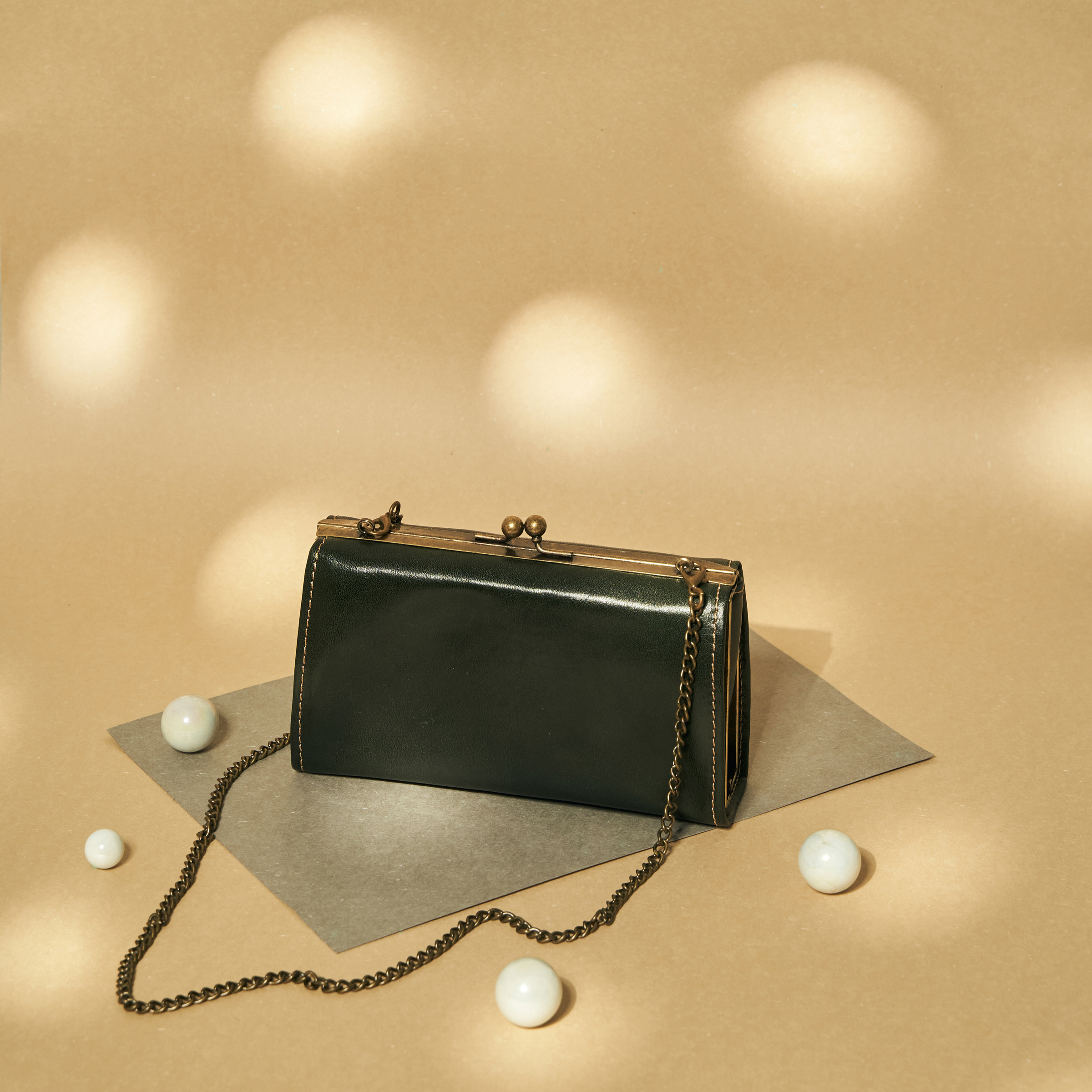 盒式口金包- 碧玉綠CLASP CASE BAG - Emerald – 山本口金店Yamamoto