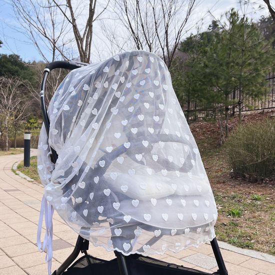Heart Lace Stroller Cover | HARUHARU KIDS韓國童裝