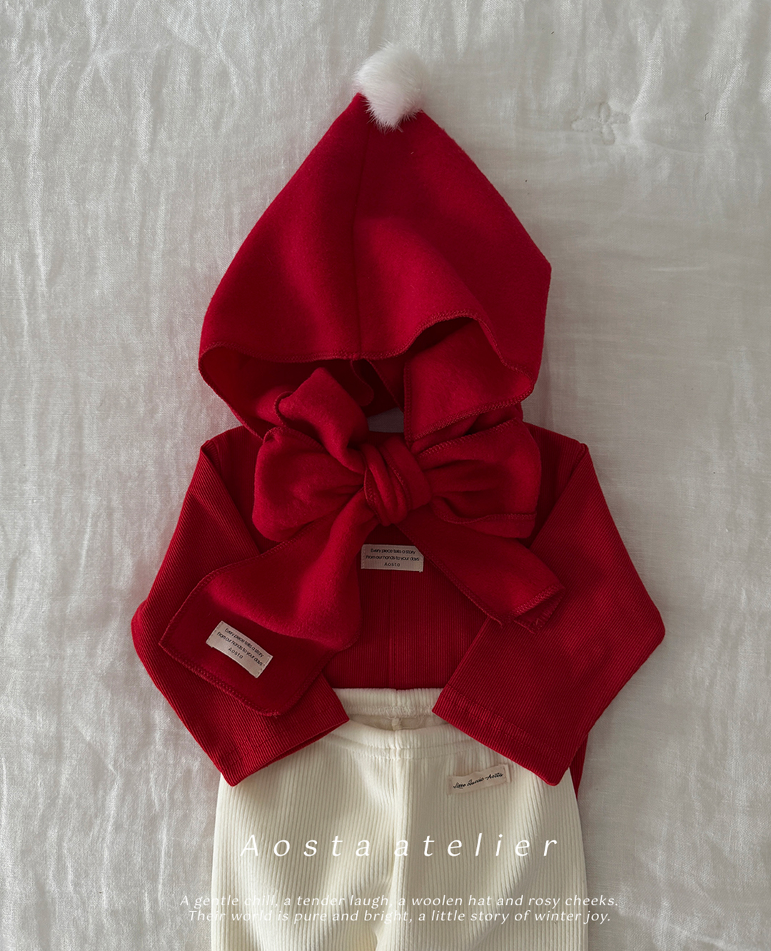 윈터꼬깔머플러 레드-6