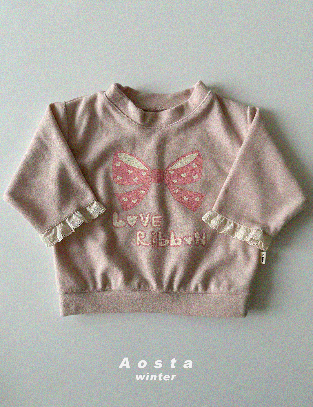 러브리본맨투맨 핑크-1