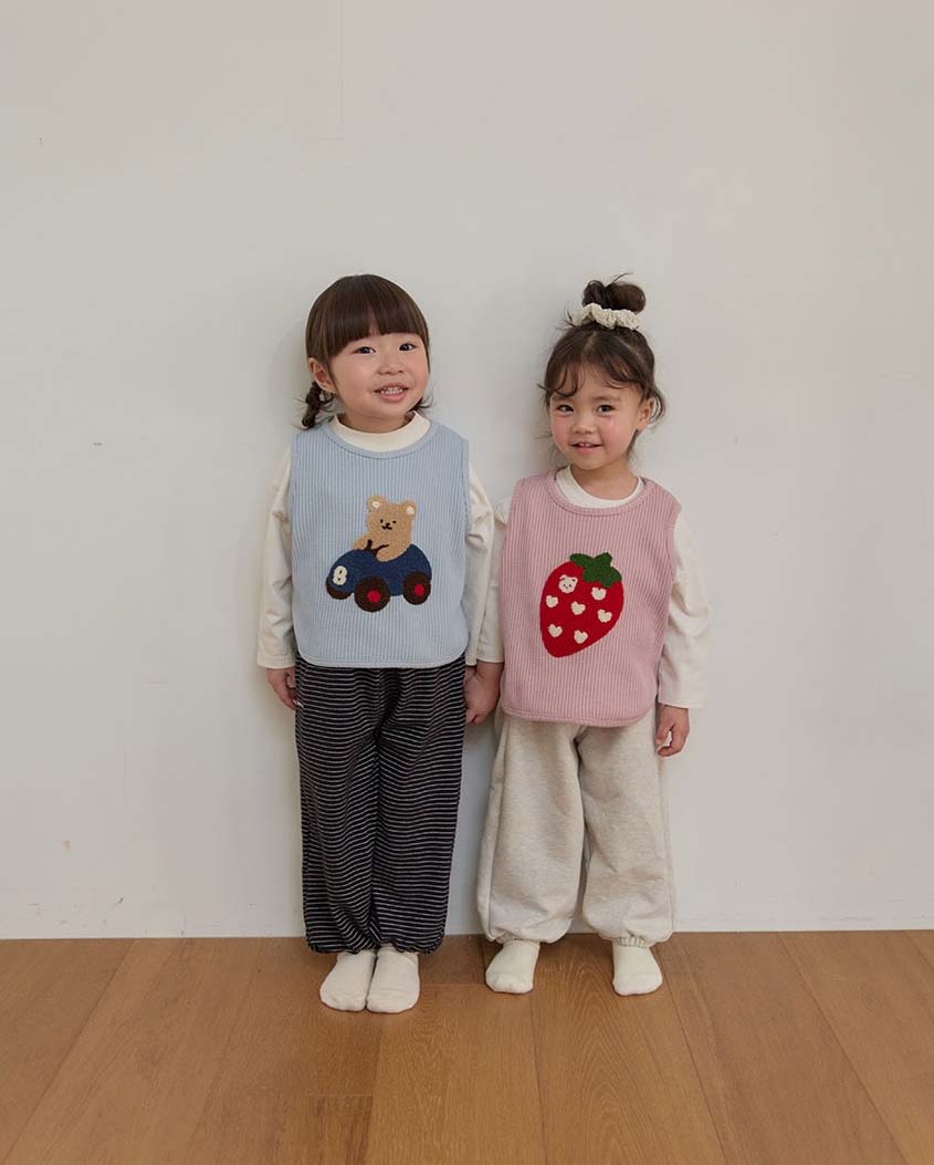 BEBOLIEN車車小熊華夫格背心03