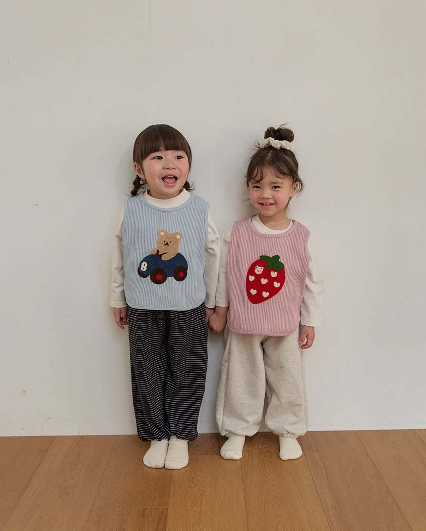 BEBOLIEN車車小熊華夫格背心04