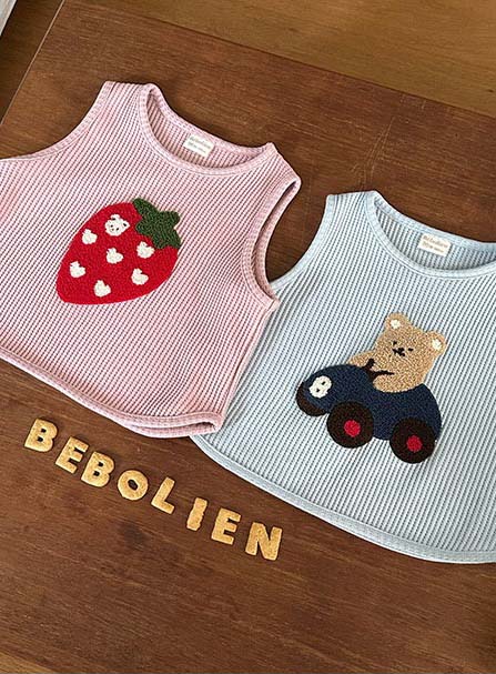 BEBOLIEN車車小熊華夫格背心07