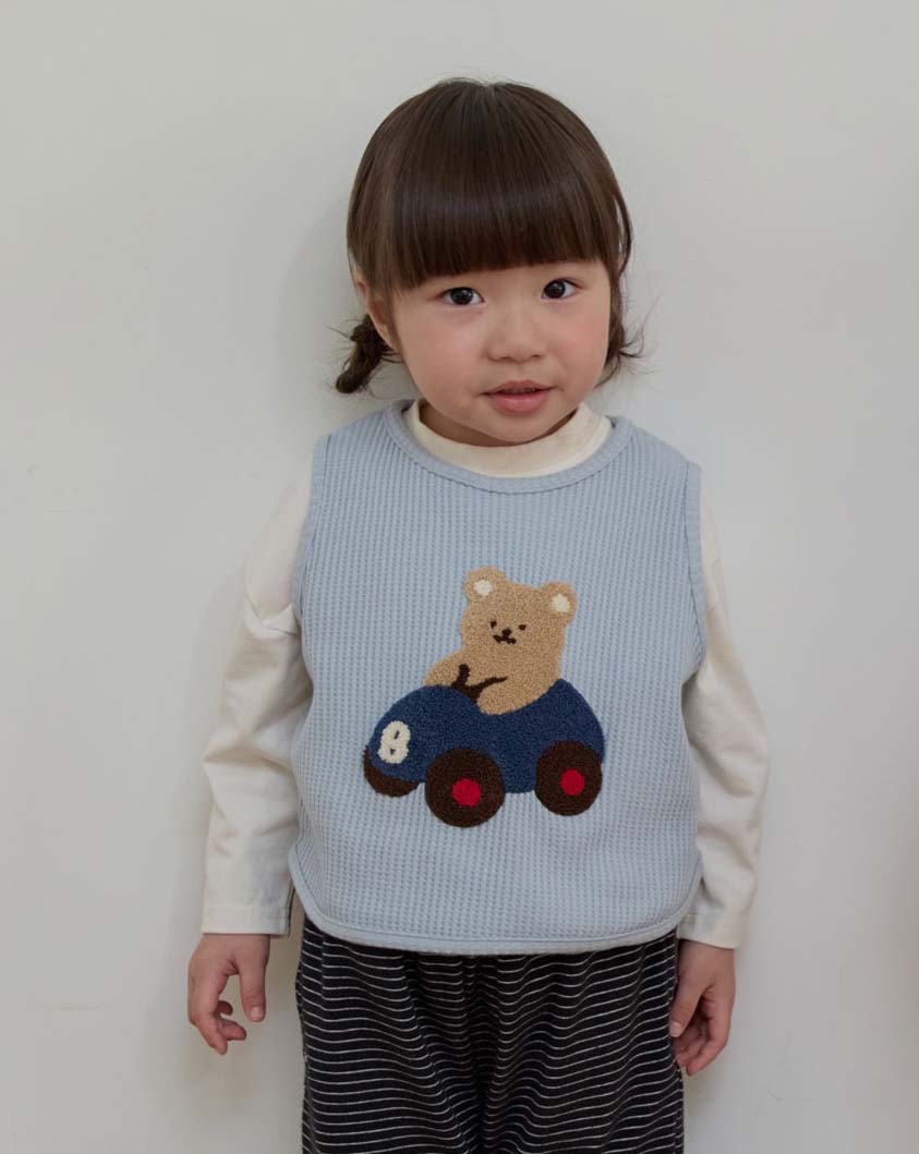 BEBOLIEN車車小熊華夫格背心09