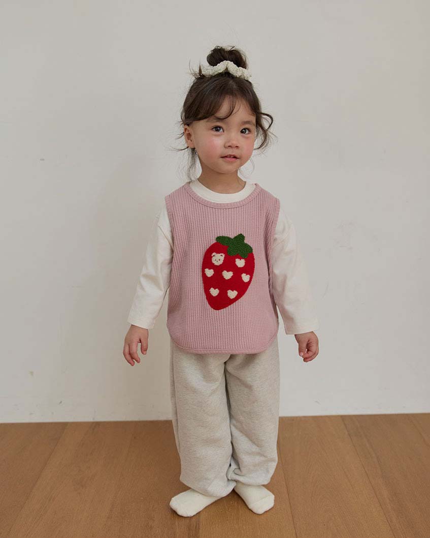 BEBOLIEN草莓華夫格背心08