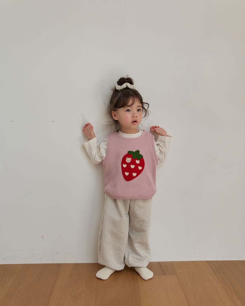 BEBOLIEN草莓華夫格背心10
