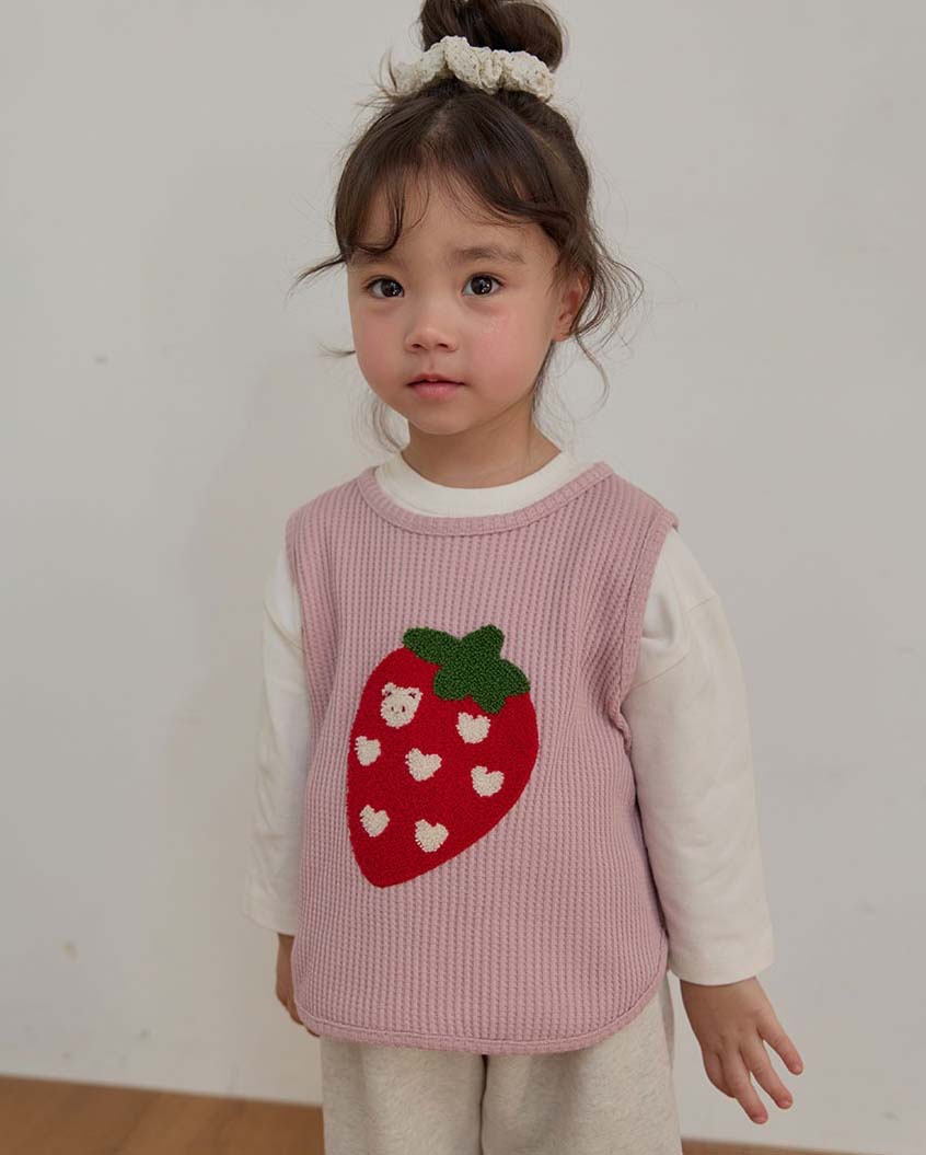 BEBOLIEN草莓華夫格背心11