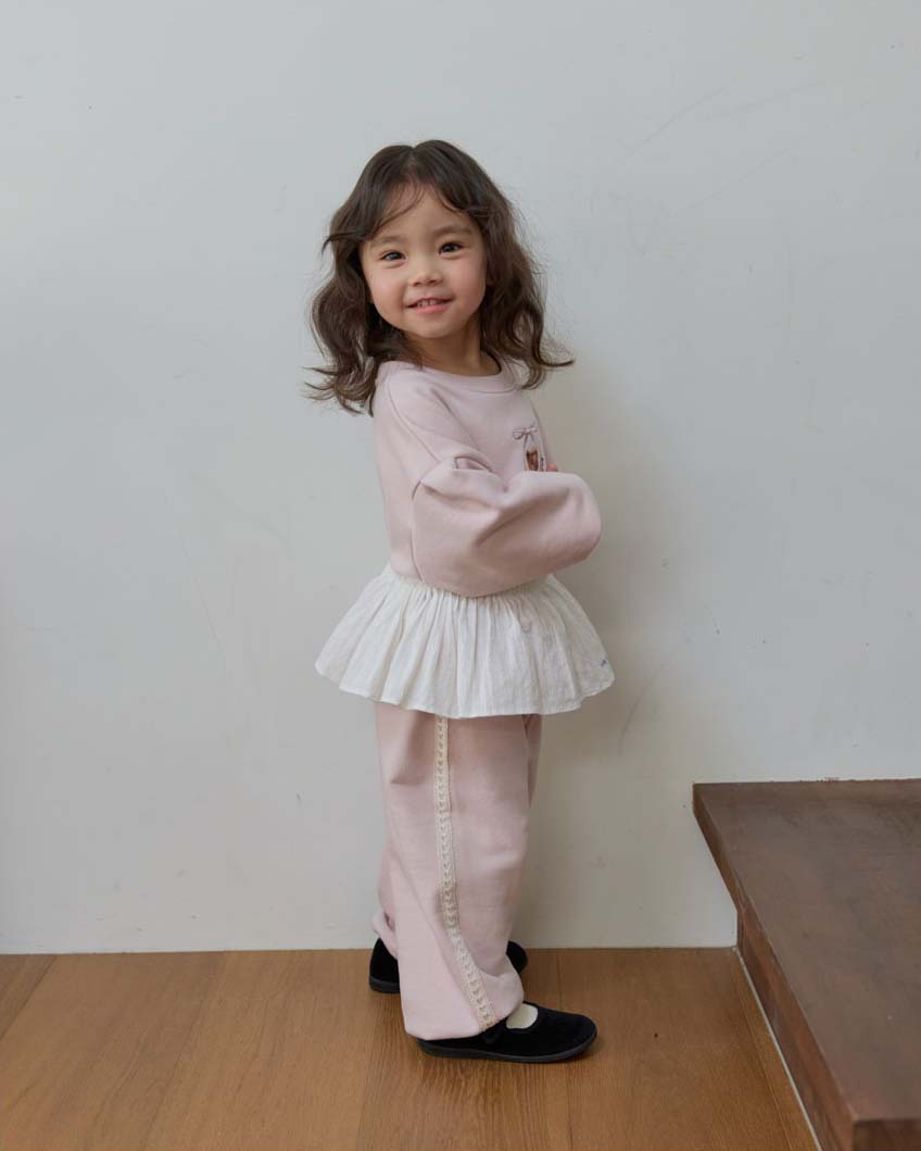 bebolien小熊刺繡蕾絲套裝12