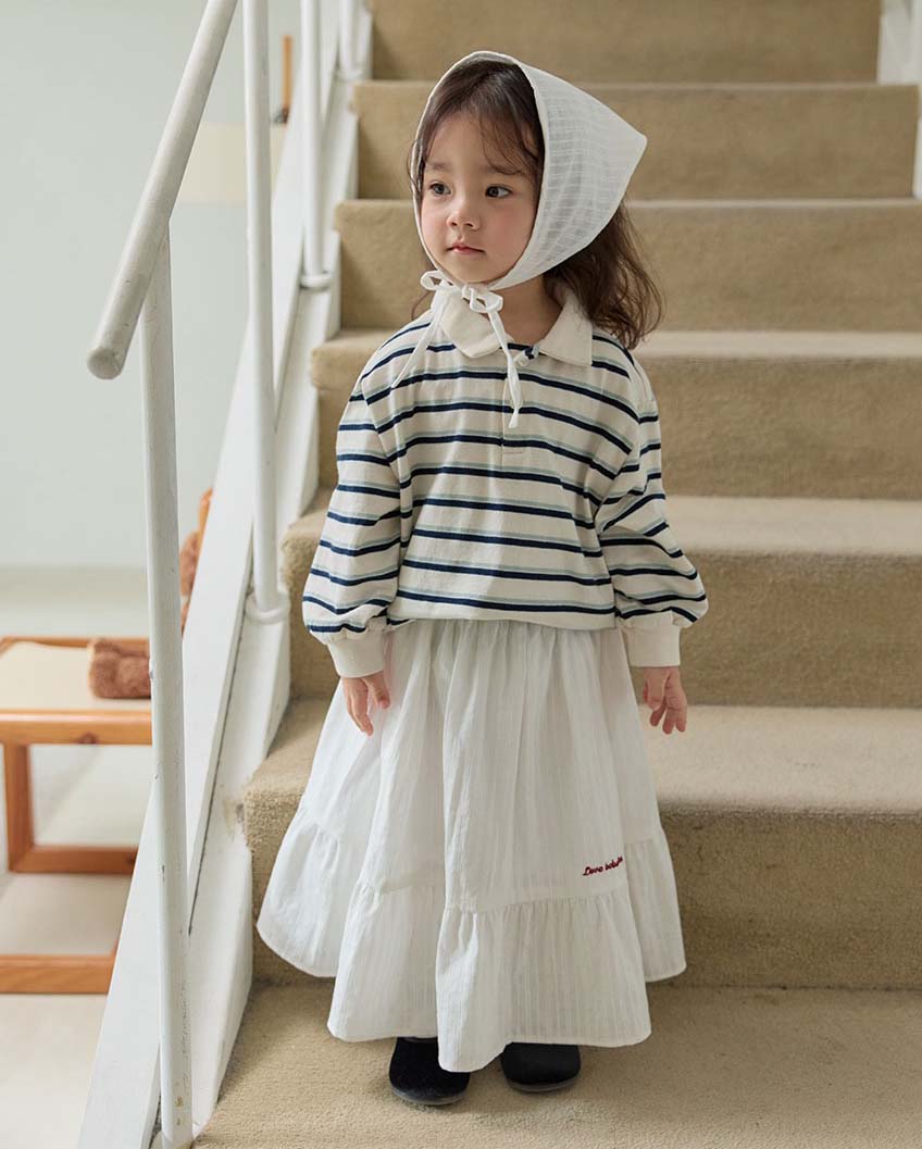 bebolien刺繡白色長裙01