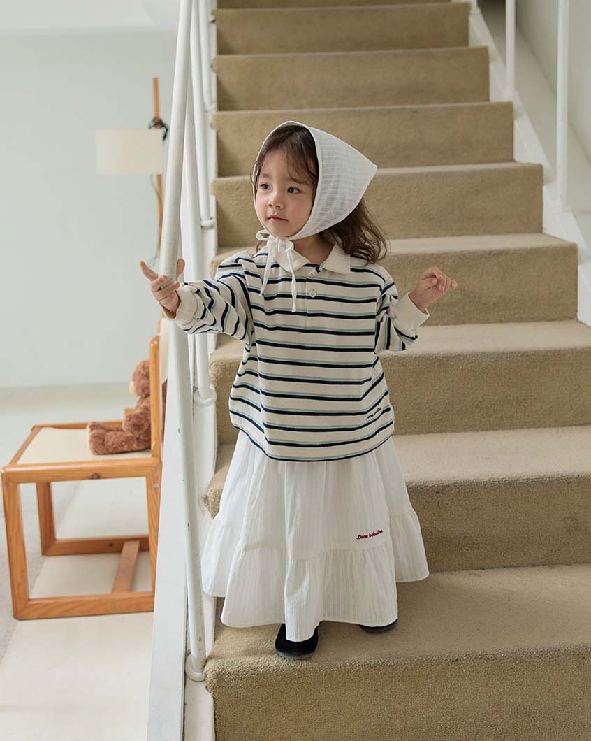 bebolien刺繡白色長裙04