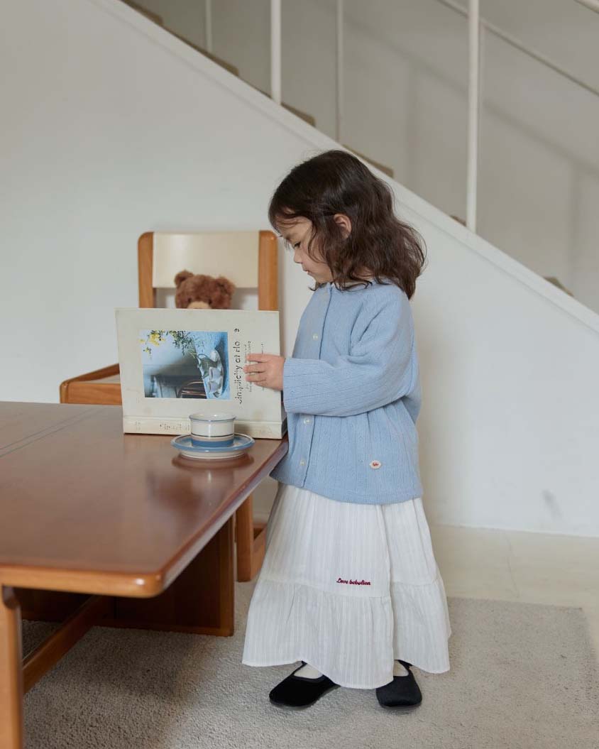 bebolien刺繡白色長裙10