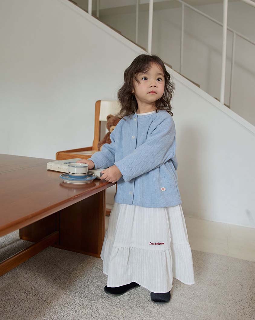 bebolien刺繡白色長裙11