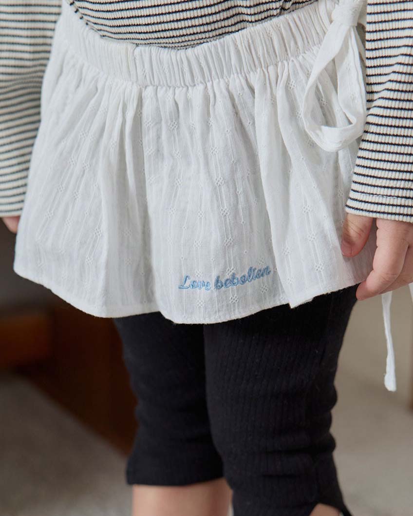 BEBOLIEN綁帶白色襯裙0