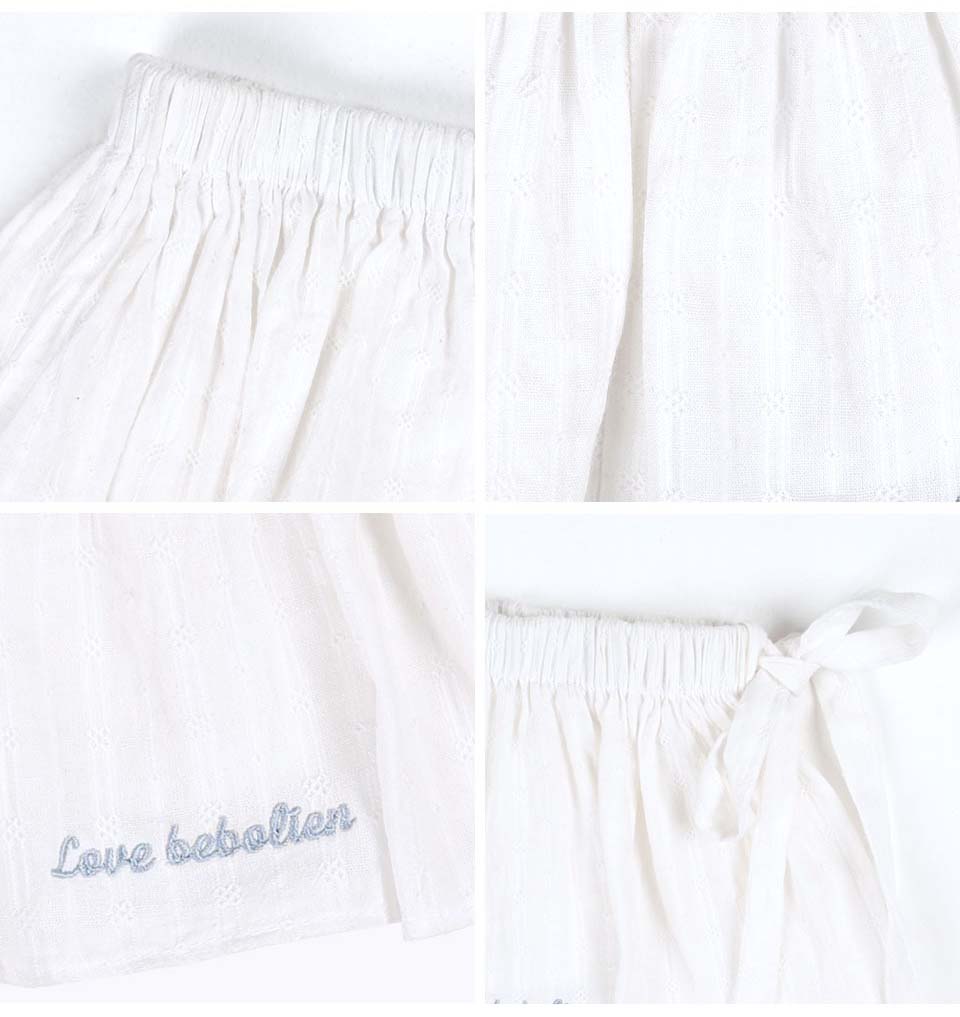 BEBOLIEN綁帶白色襯裙21