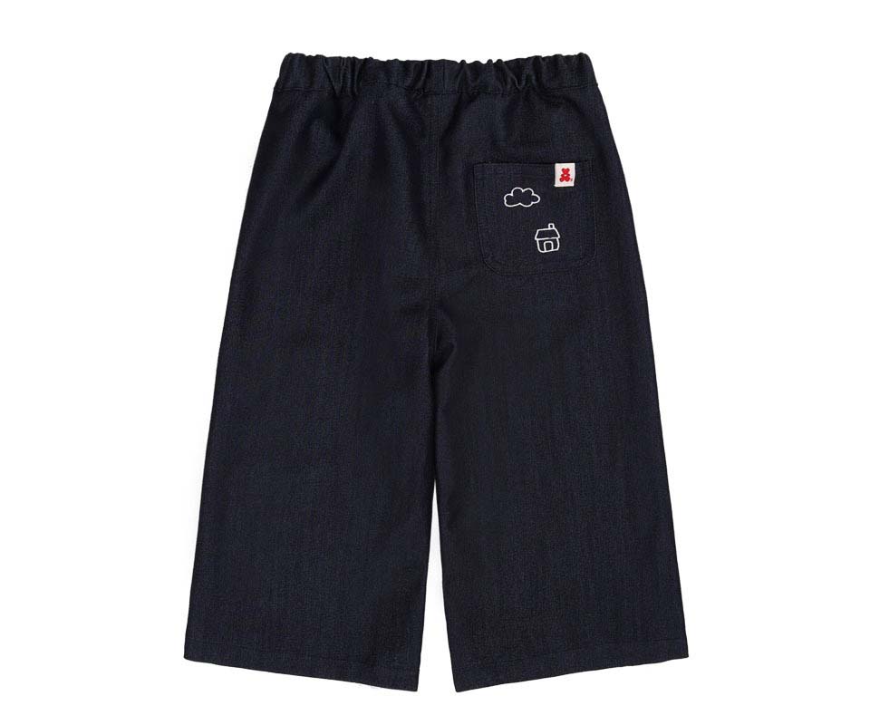 bebolien刺繡薄款牛仔寬褲11