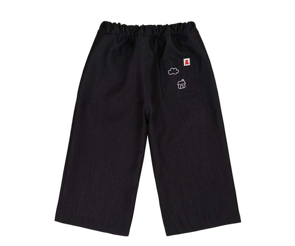 bebolien刺繡薄款牛仔寬褲13