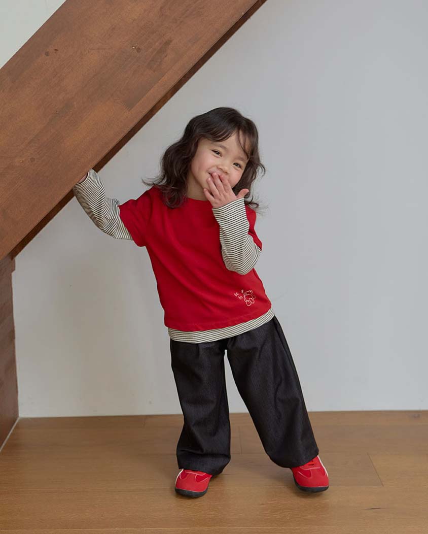 BEBOLIEN愛心刺繡條紋上衣 19