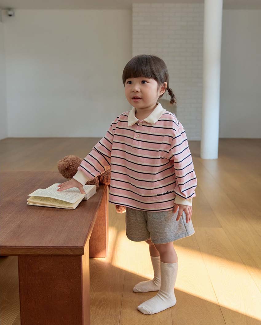 bebolien翻領條紋上衣 14