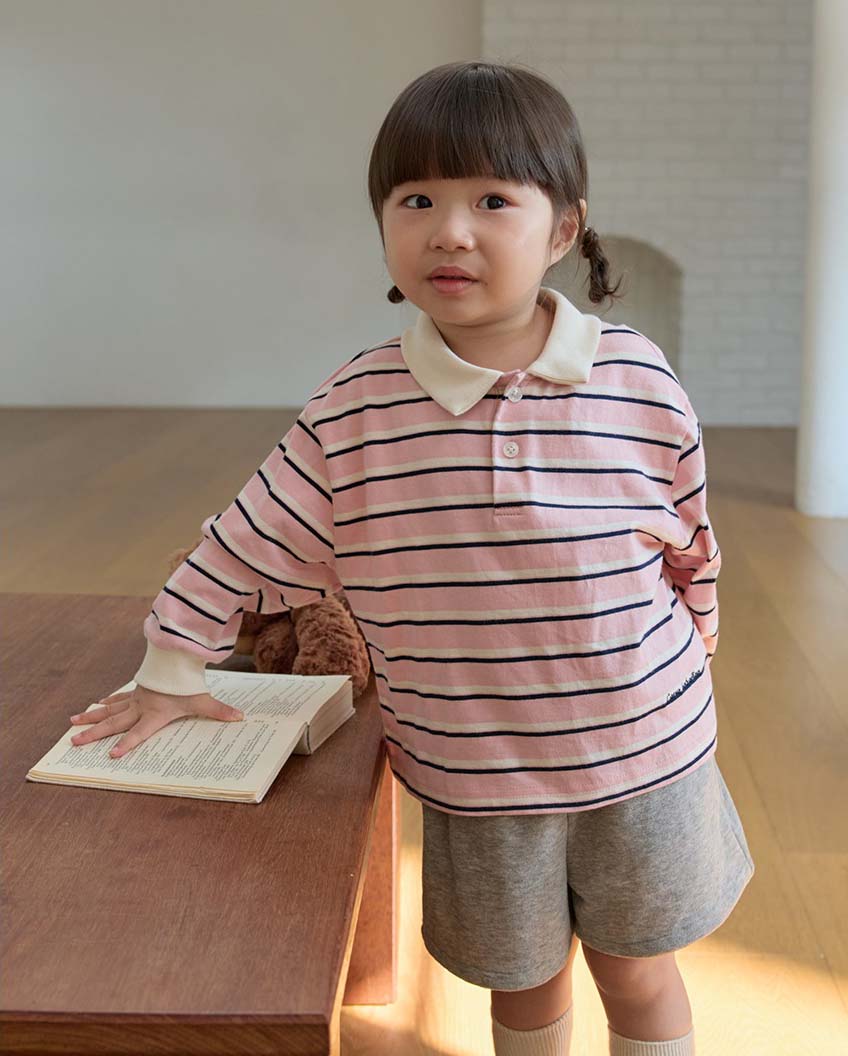 bebolien翻領條紋上衣 15