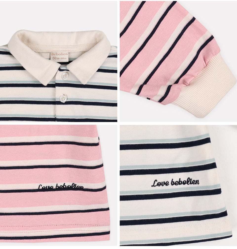 bebolien翻領條紋上衣 21