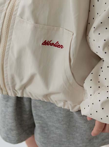 bebolien點點拼接連帽防風外套 16