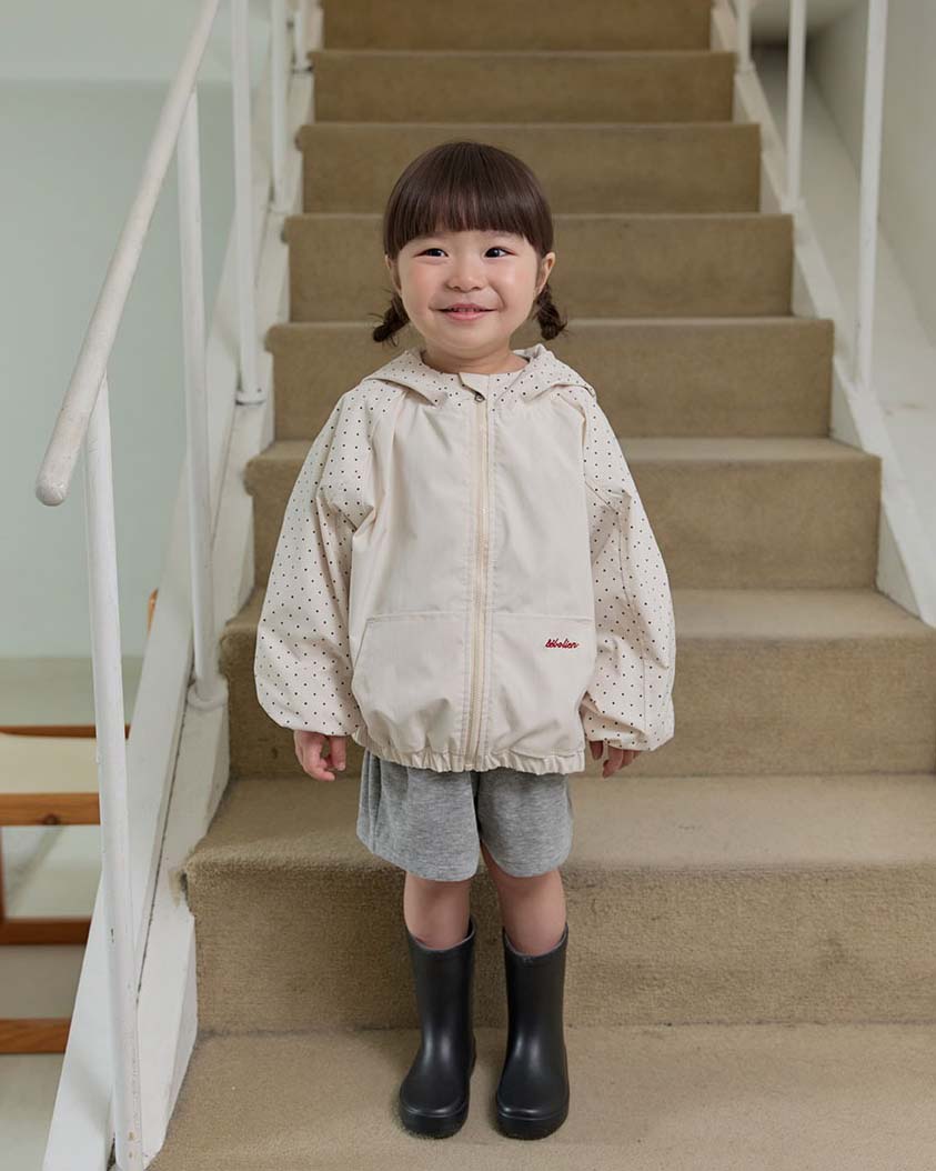 bebolien點點拼接連帽防風外套 17