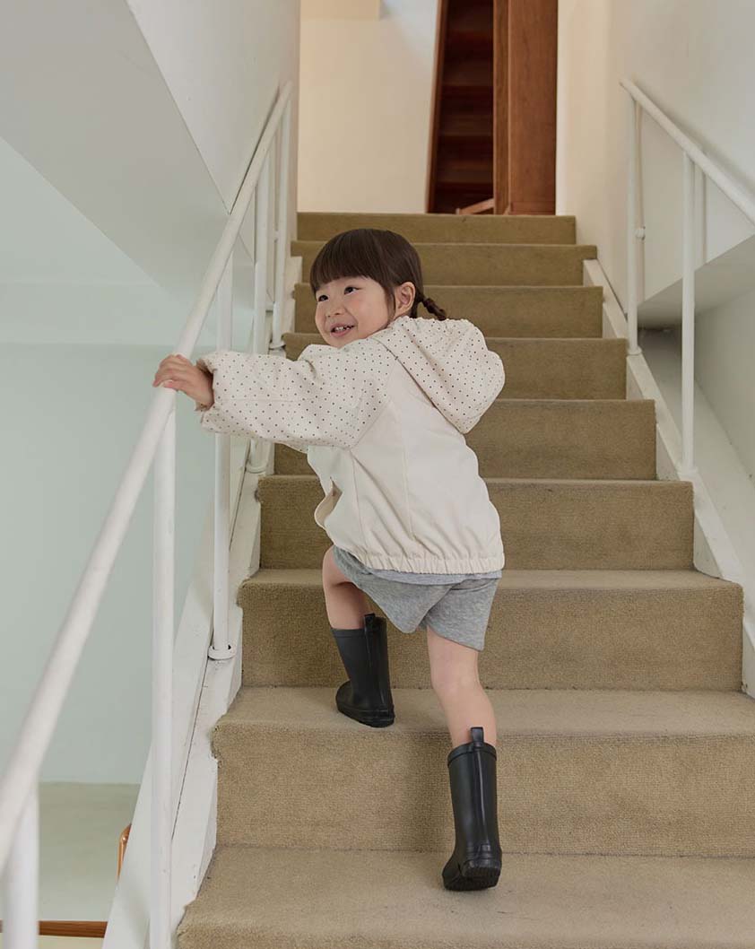 bebolien點點拼接連帽防風外套 18