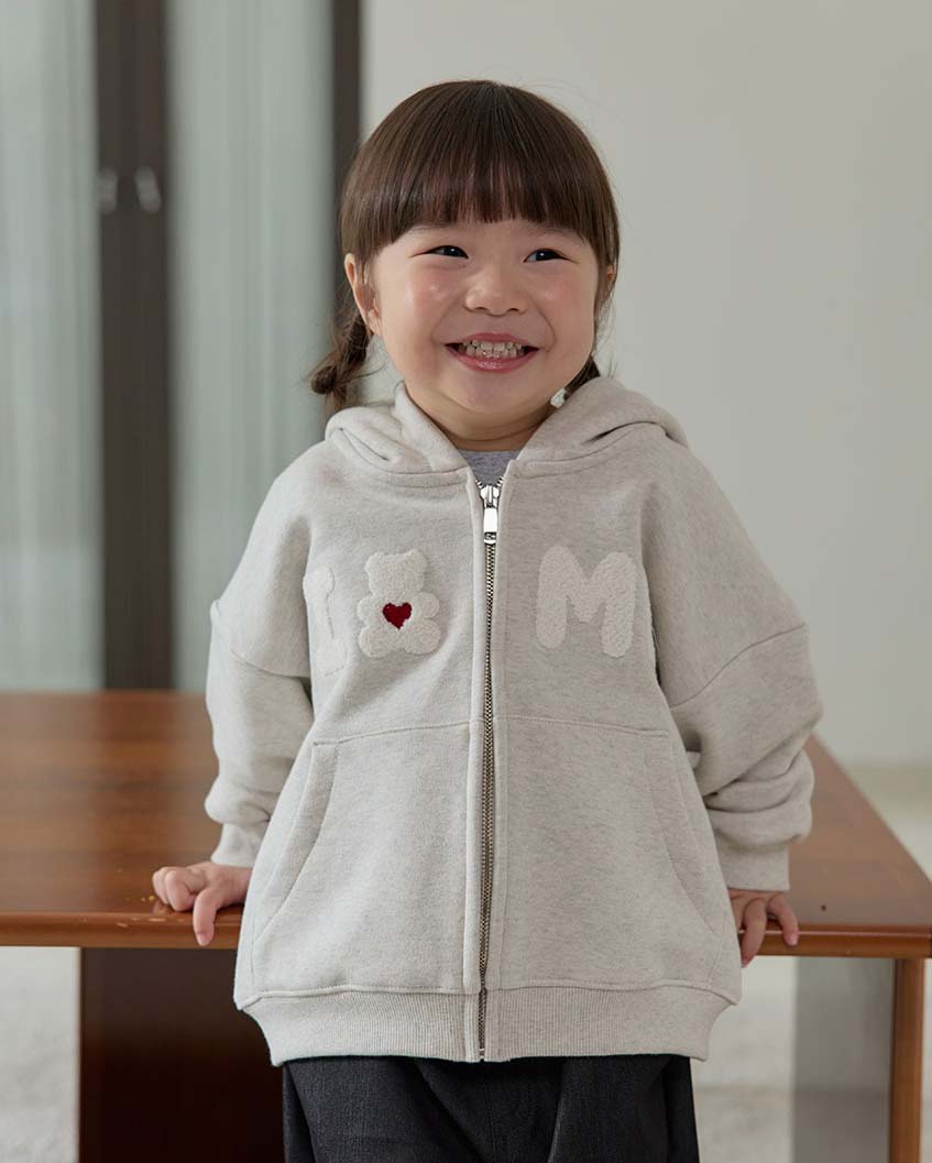 bebolien小熊字母連帽外套 01