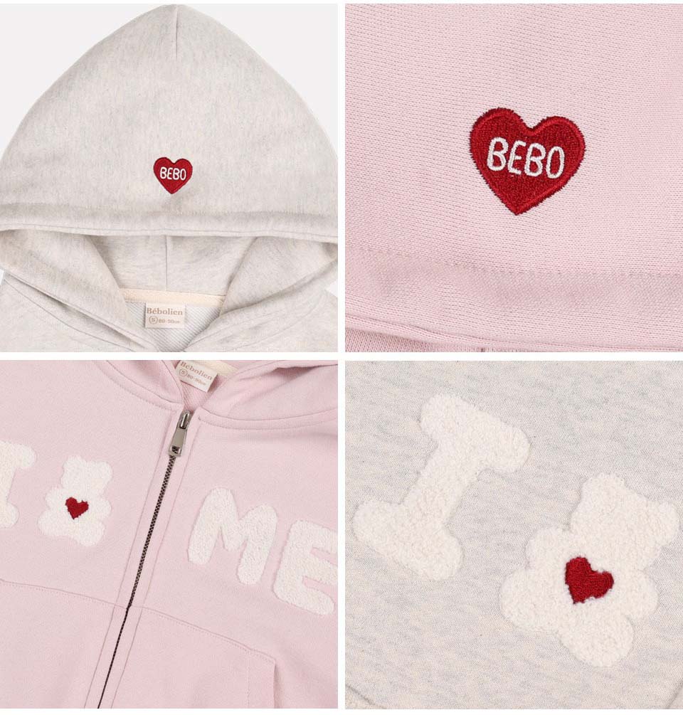 bebolien小熊字母連帽外套 22