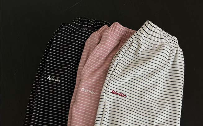 bebolien寬鬆條紋長褲 17