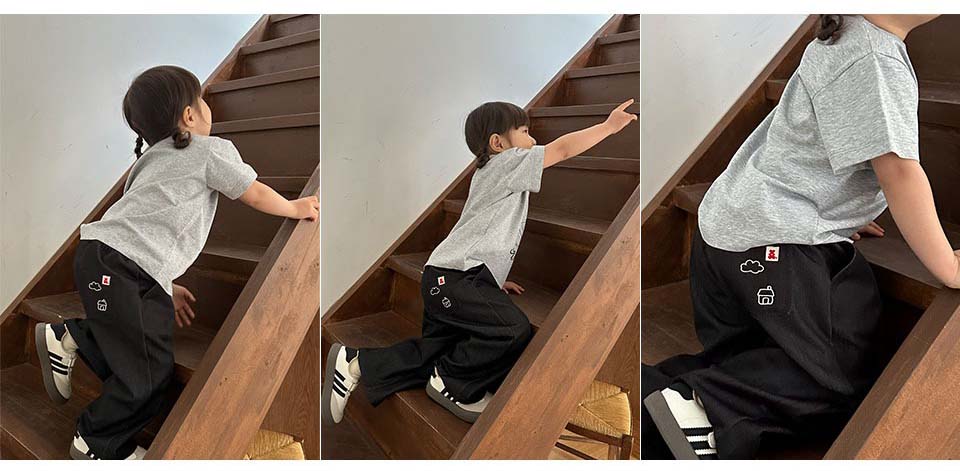 bebolien刺繡薄款牛仔寬褲16