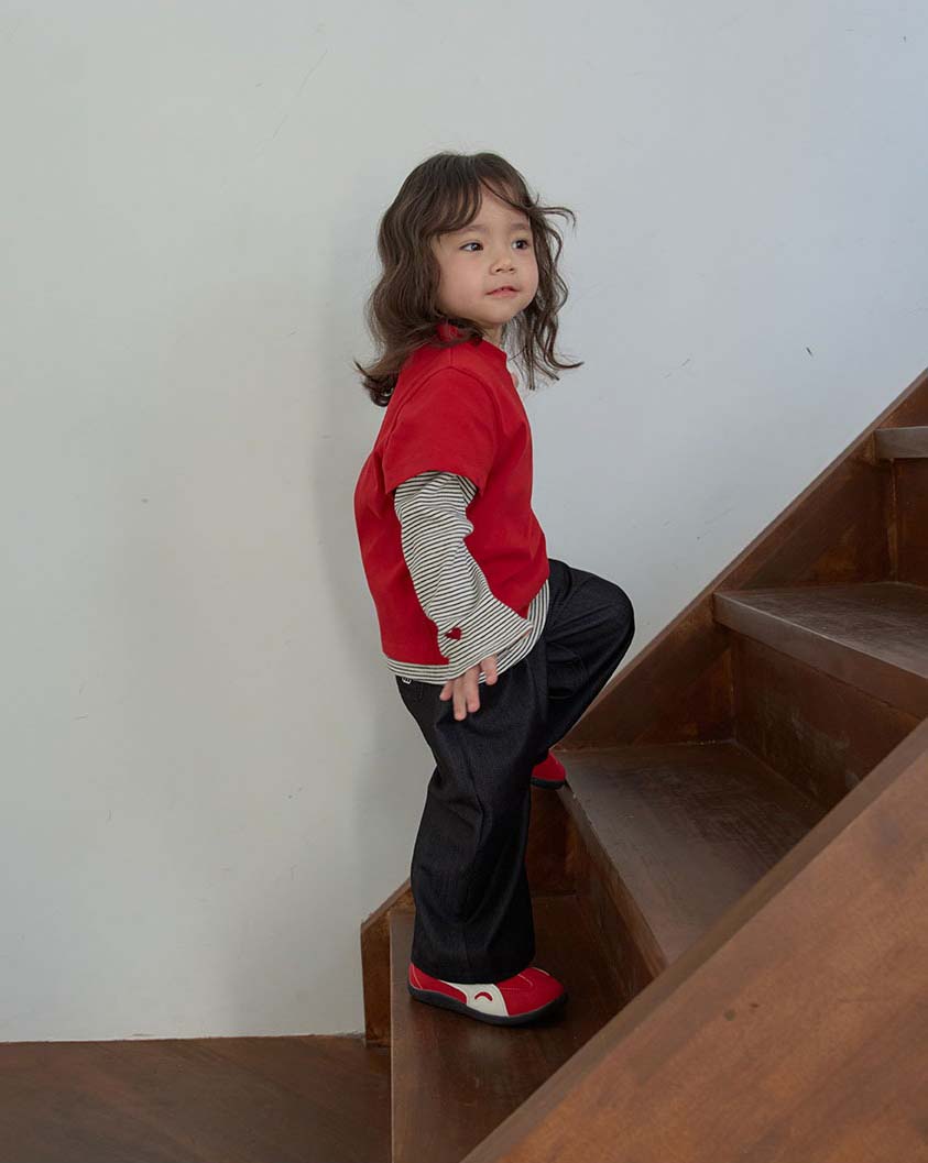 bebolien刺繡薄款牛仔寬褲22