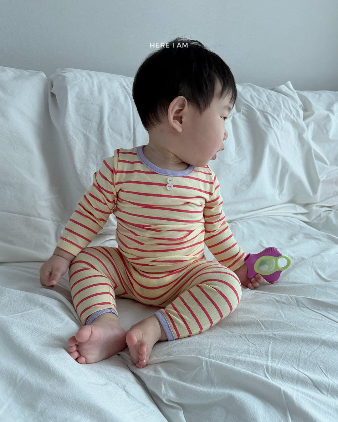 HERE I AM 寬條紋家居服 15