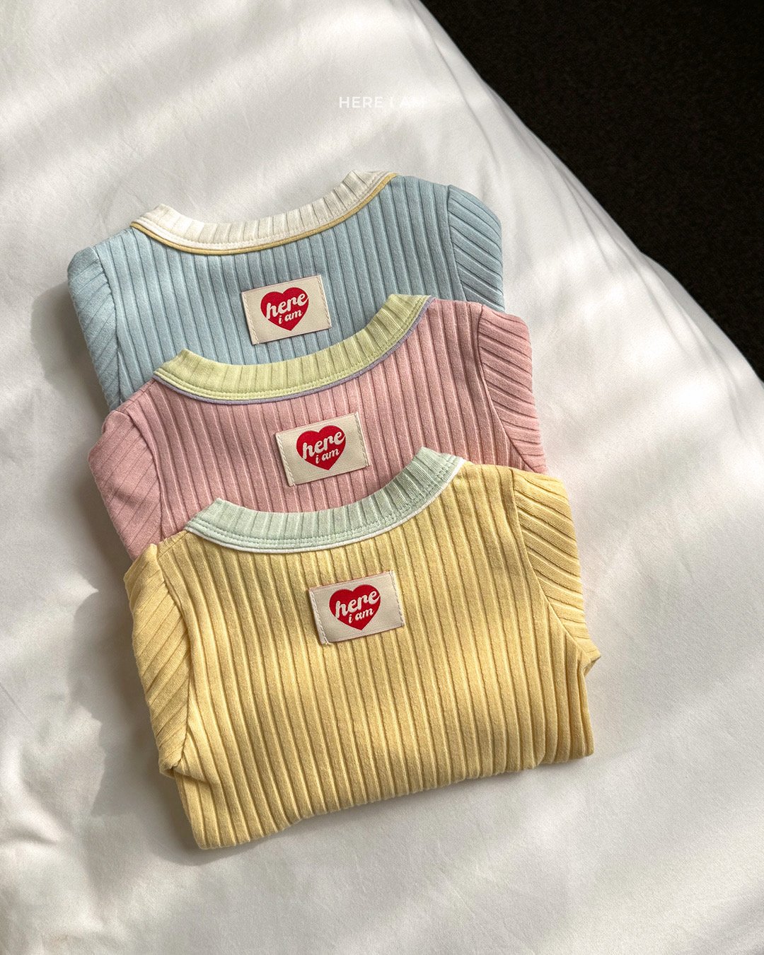 HERE I AM 撞色坑條莫戴爾家居服 04