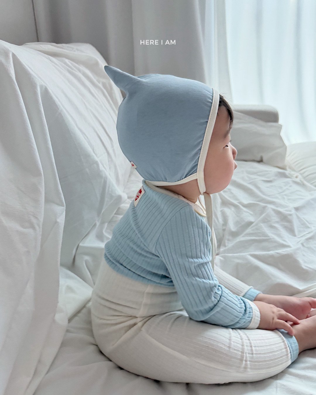 HERE I AM 撞色坑條莫戴爾家居服 17