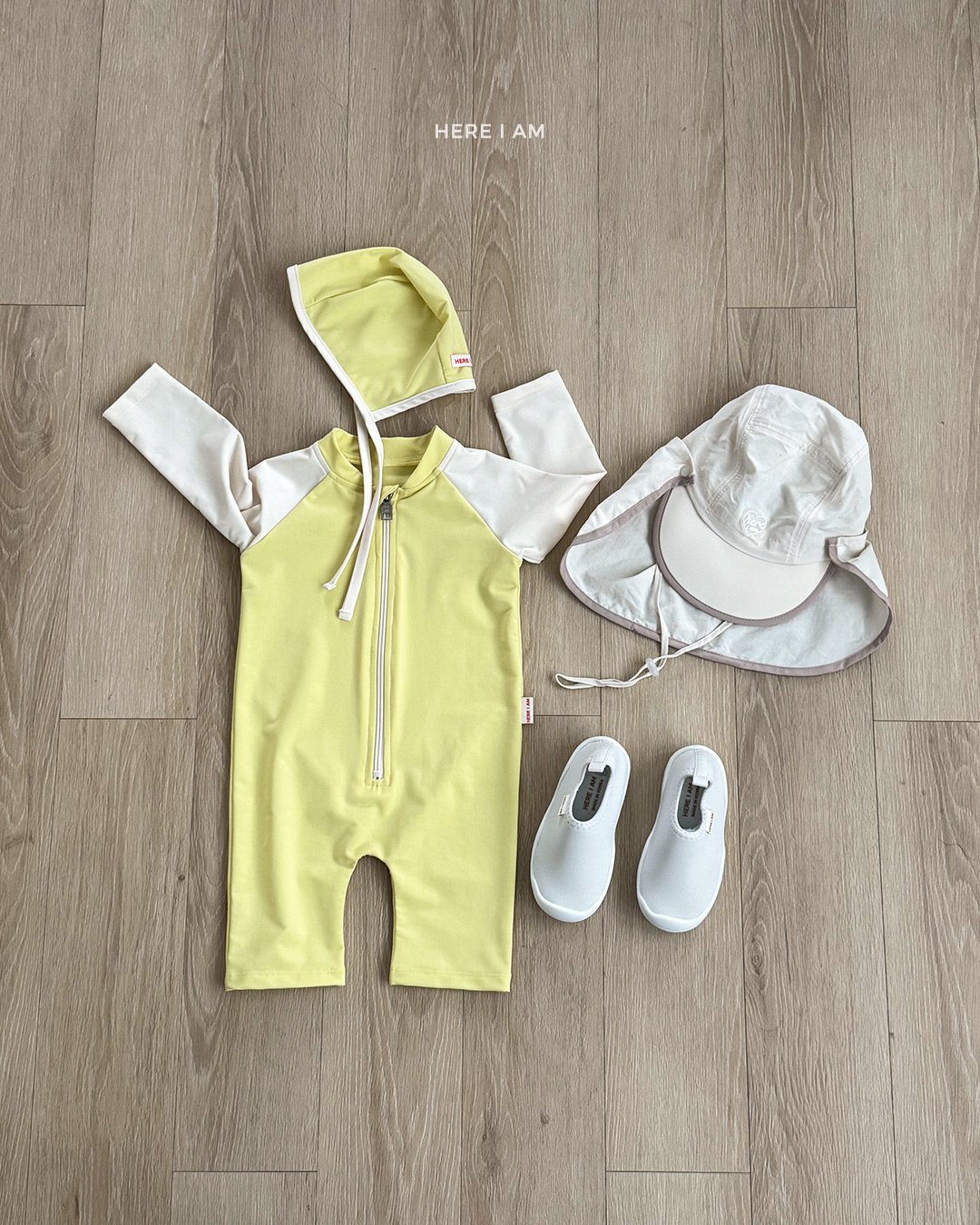 here i am 拉鍊連身防曬泳裝 04