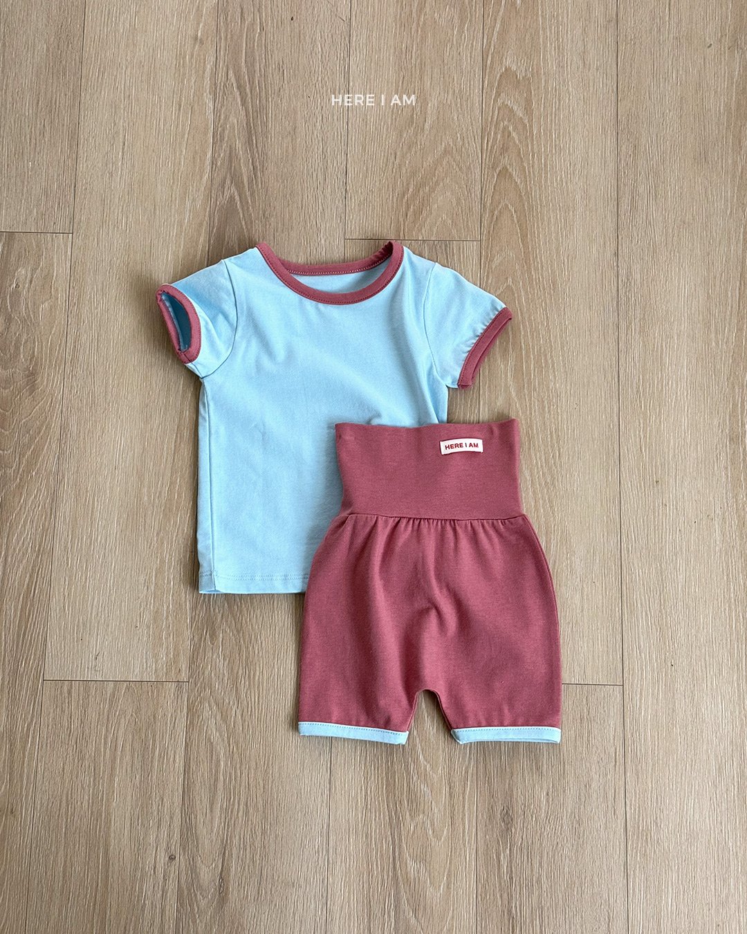 here i am 配色莫代爾家居服套裝 05