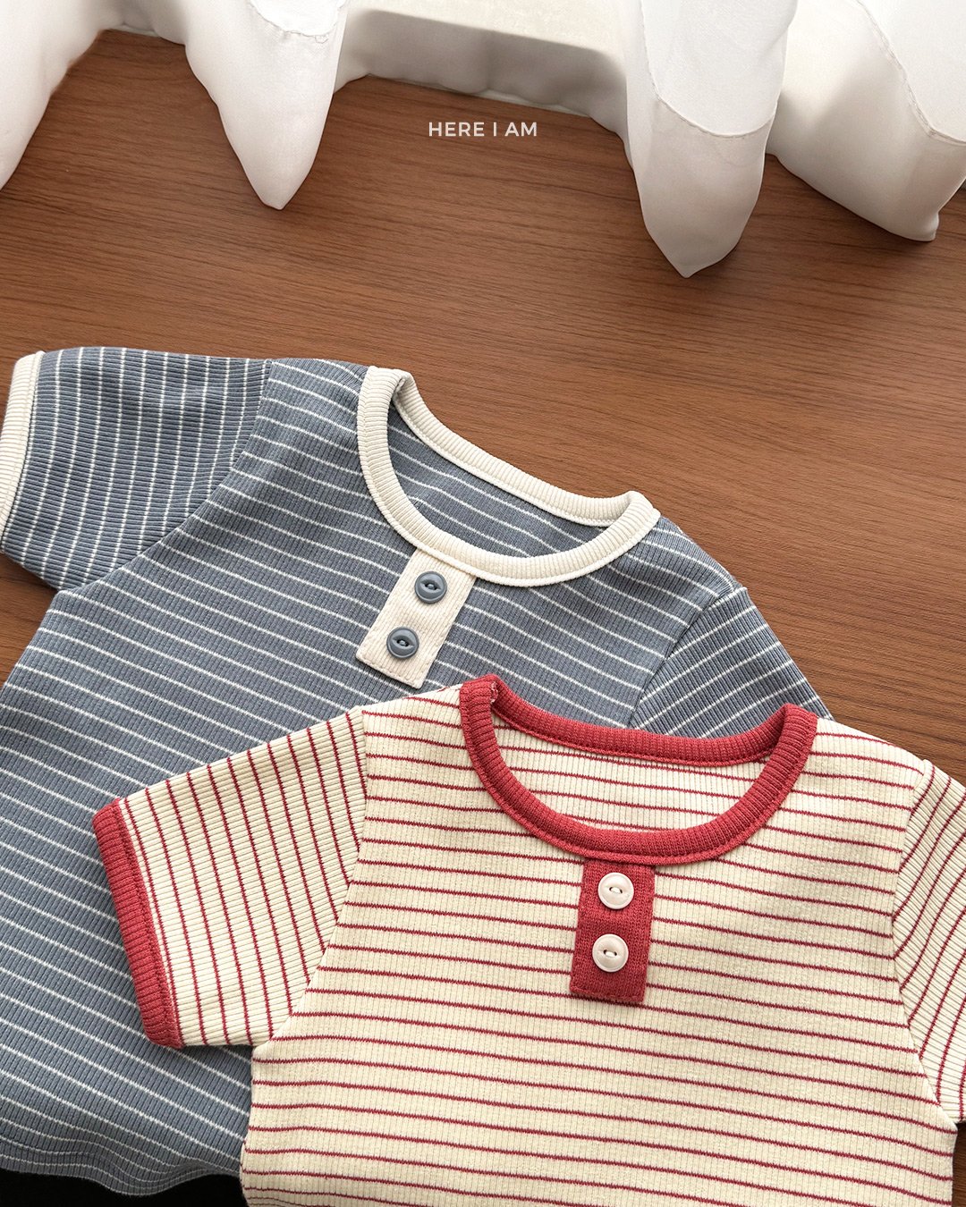 here i am 鈕扣條紋家居服套裝 06