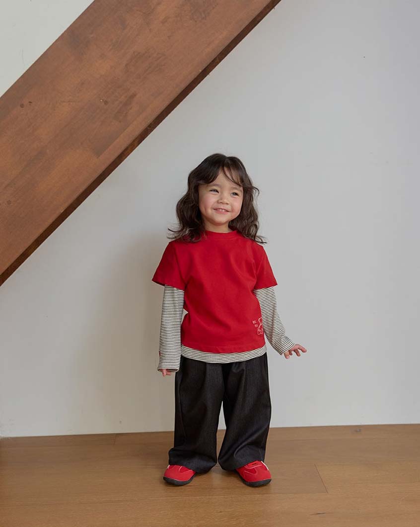 BEBOLIEN 小熊刺繡短袖T 01