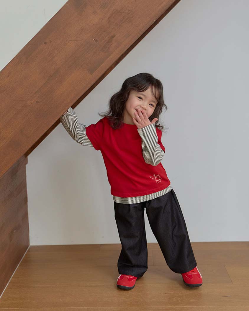 BEBOLIEN 小熊刺繡短袖T 03