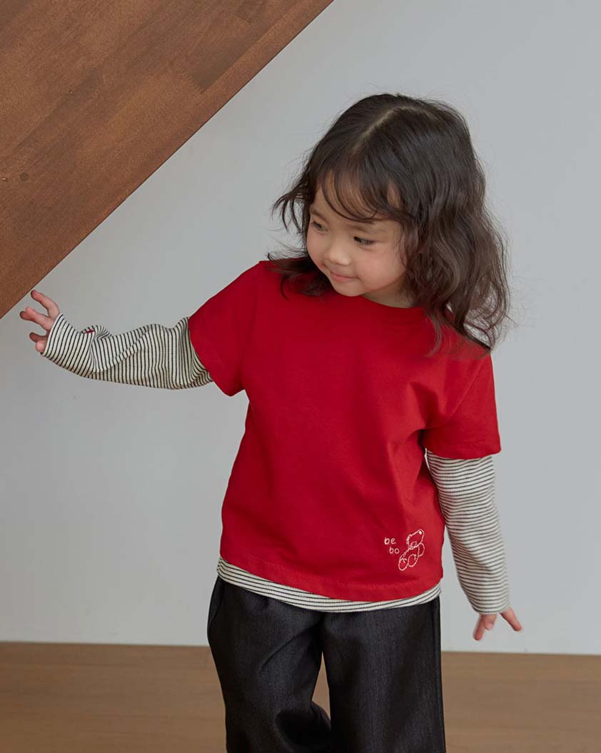 BEBOLIEN 小熊刺繡短袖T 05