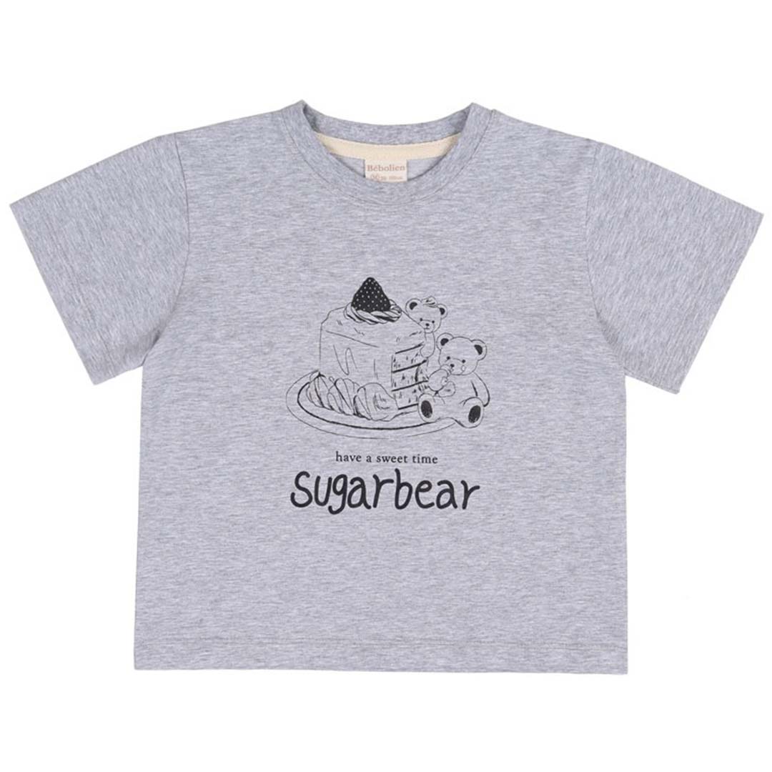 BEBOLIEN 蛋糕小熊短袖T 灰色